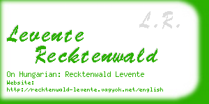 levente recktenwald business card
